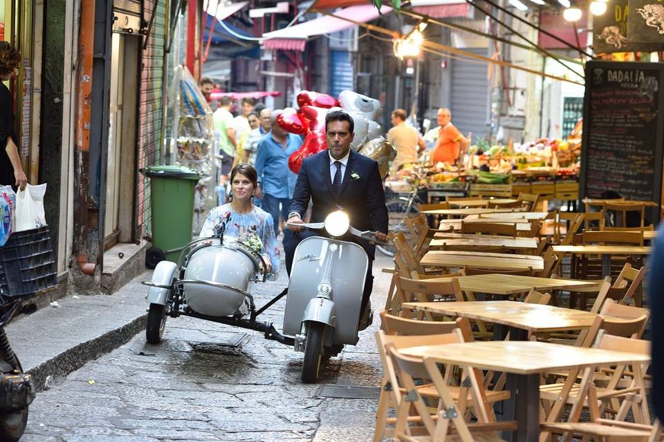 Sidecar Moto Vespa