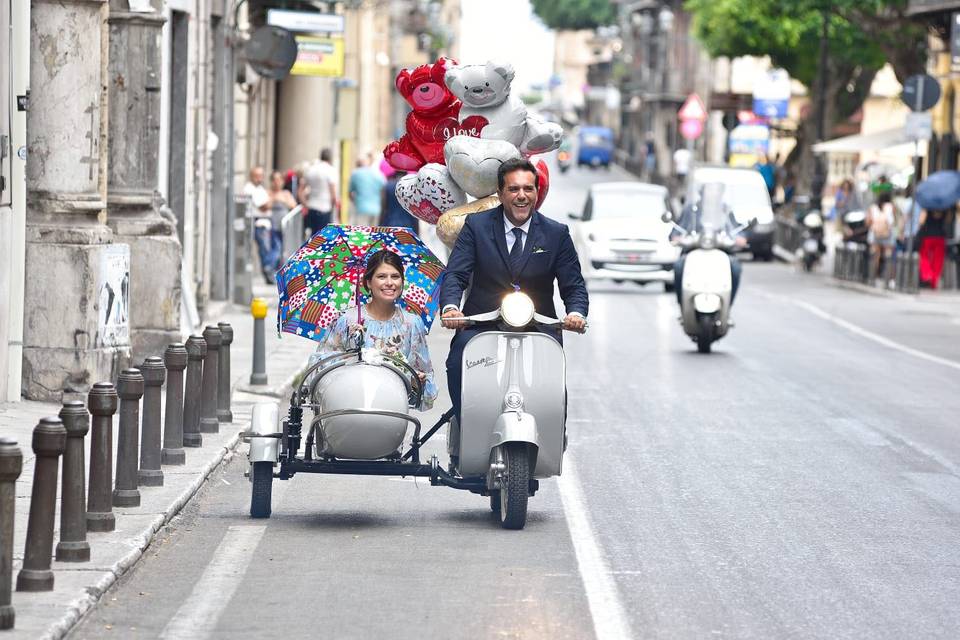 Sidecar Moto Vespa