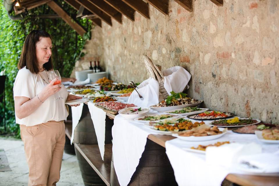 Buffet nel Giardino Retrò