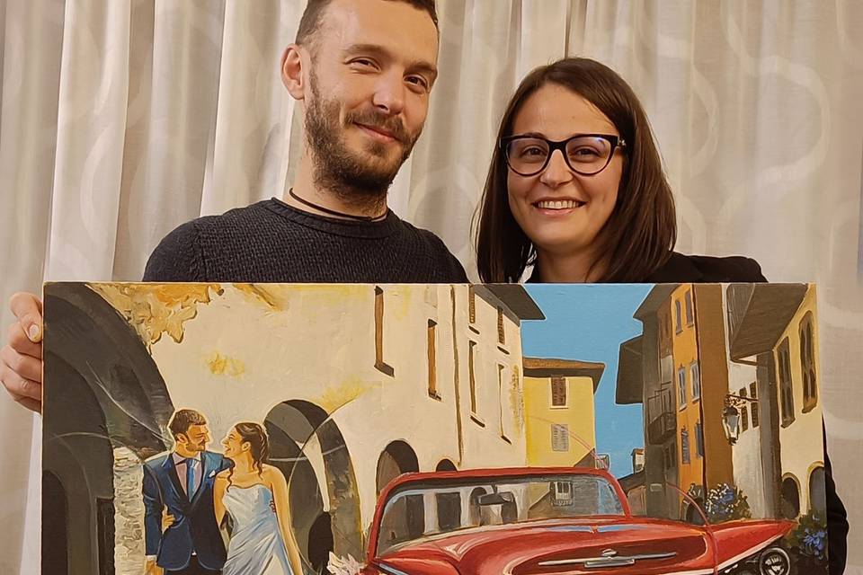 Live sketching matrimonio