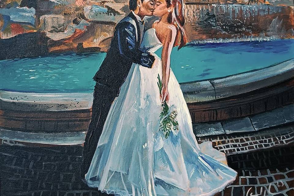 Italian Wedding Painter | Martin Cambriglia Live Painting