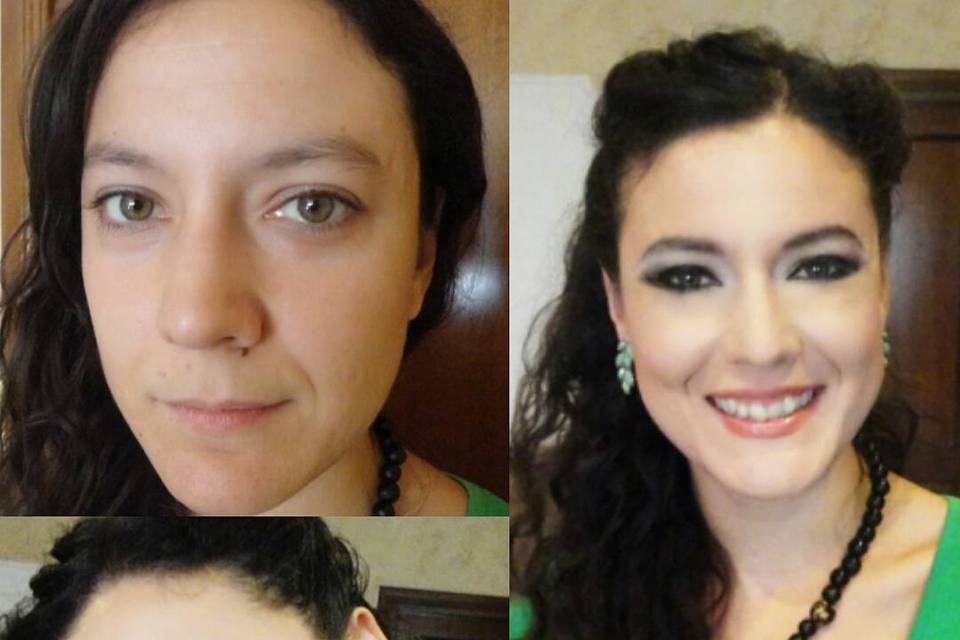 Trucco prima e dopo