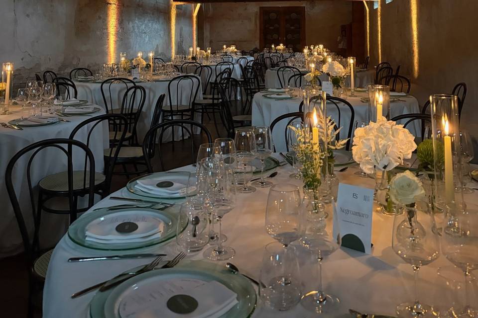 L'illuminazione a cena