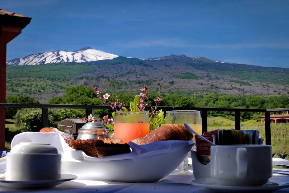 Colazione vista Etna