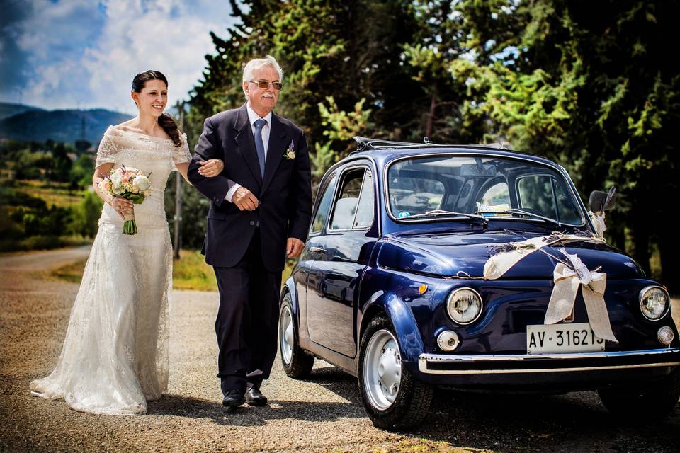 The bride and her father