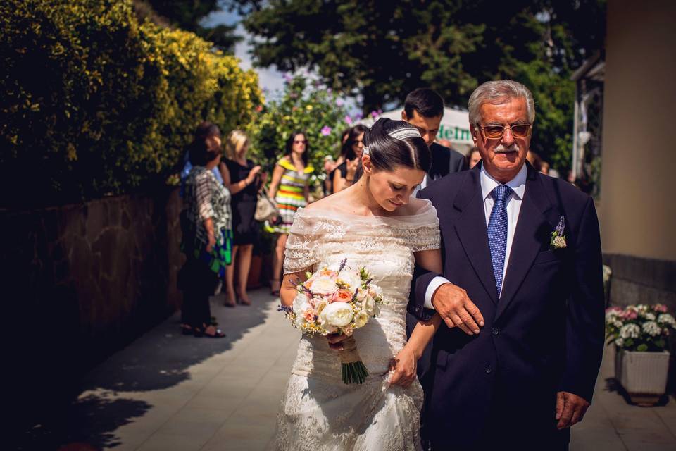 The bride and her father