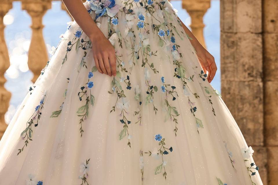 Amigoni Sposa fiori 3D tulle