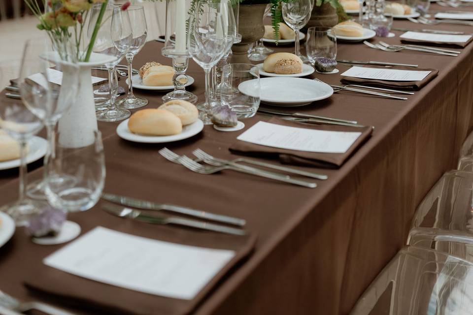 Green and brown wedding