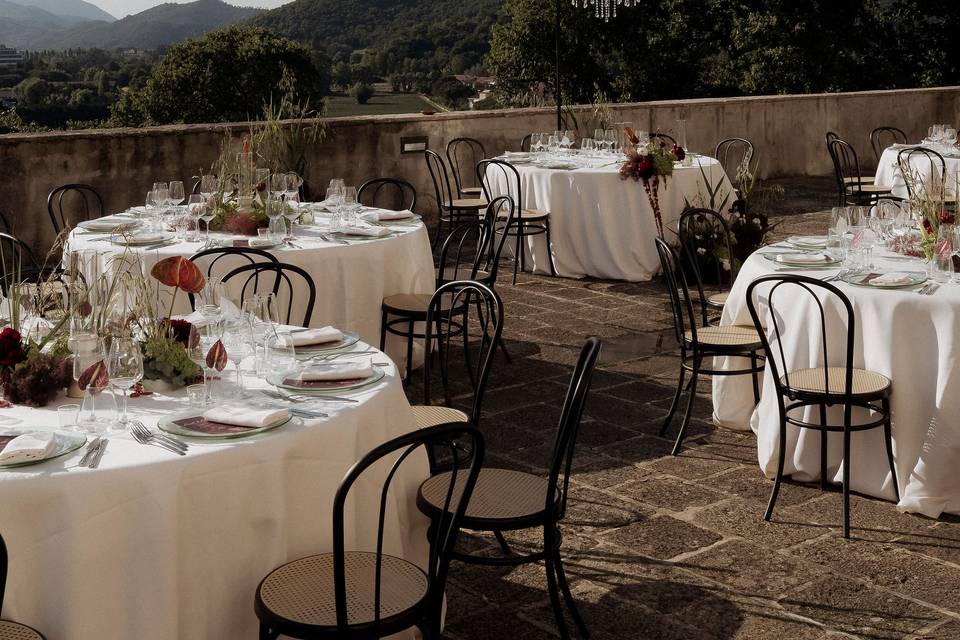 Dinner set up wedding
