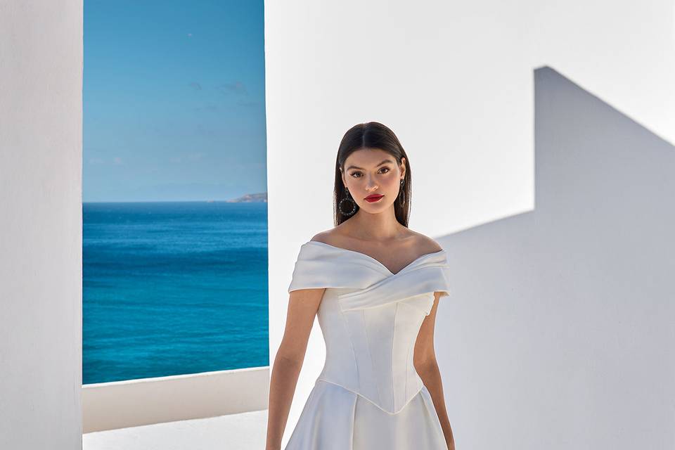 Amigoni Sposa gonna piegoni