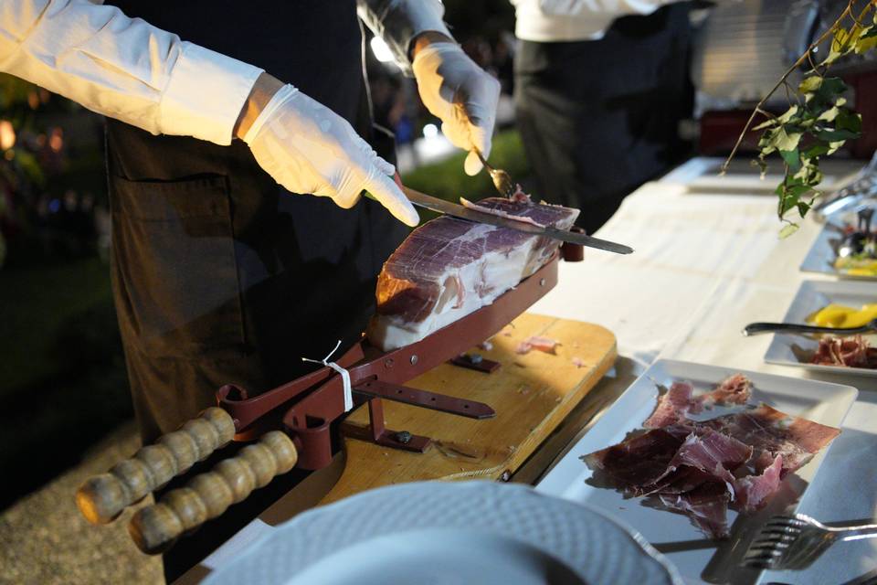 Prosciutto tagliato a vista