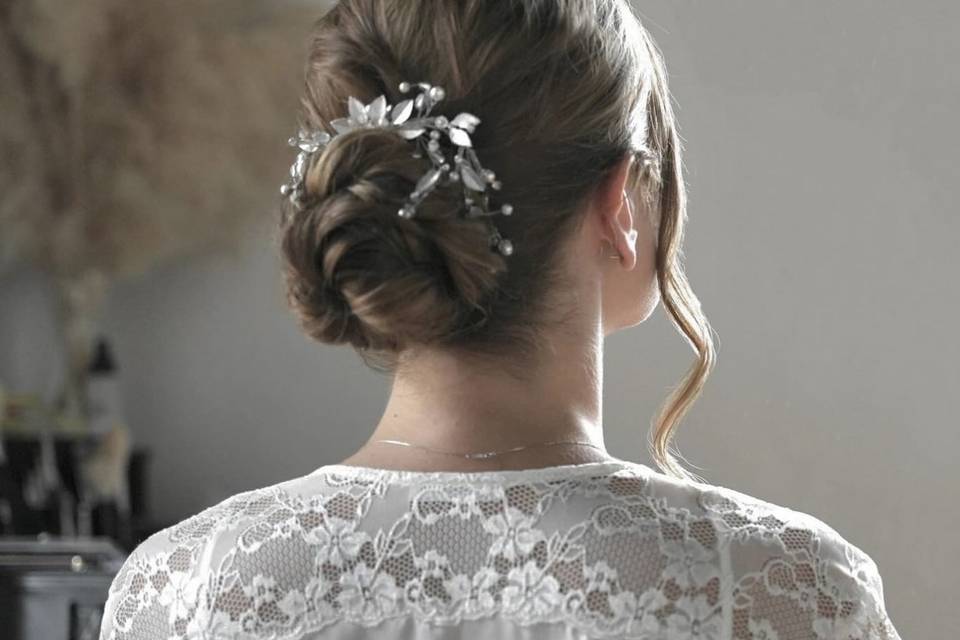 Raccolto sposa fermaglio