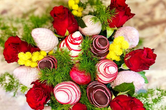 Bouquet di fragole cioccolato