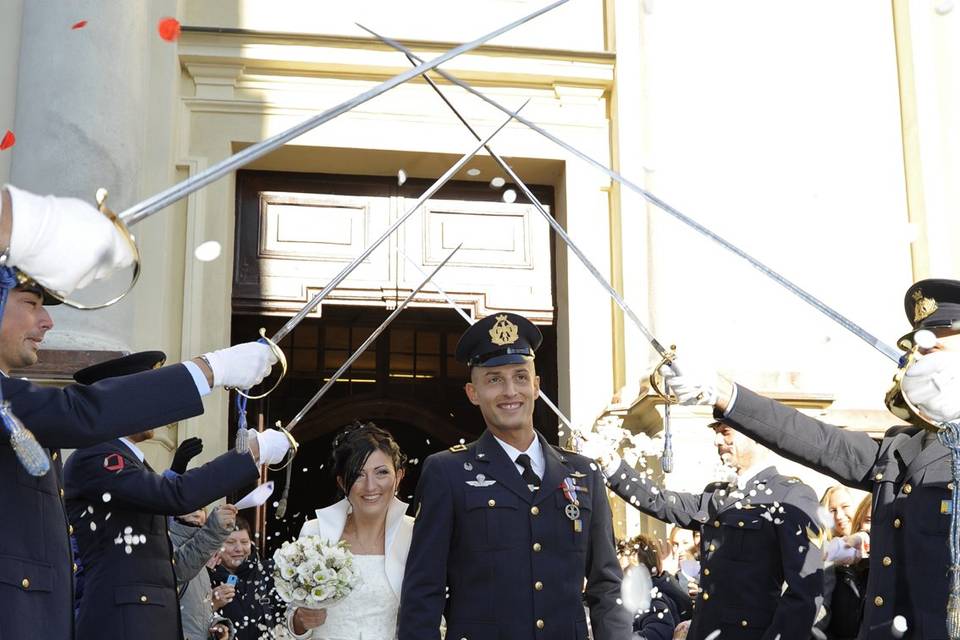 Matrimonio in alta uniforme