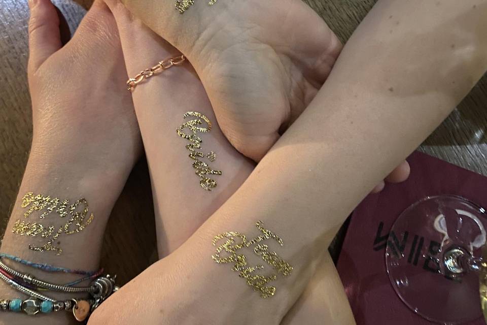 Tattoo per la sposa e amiche