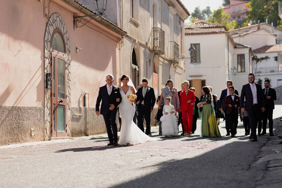 Percorso verso la chiesa