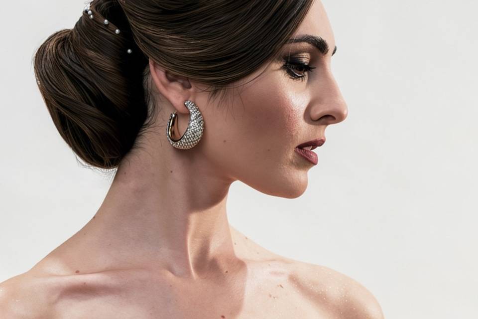 Chignon basso con intreccio