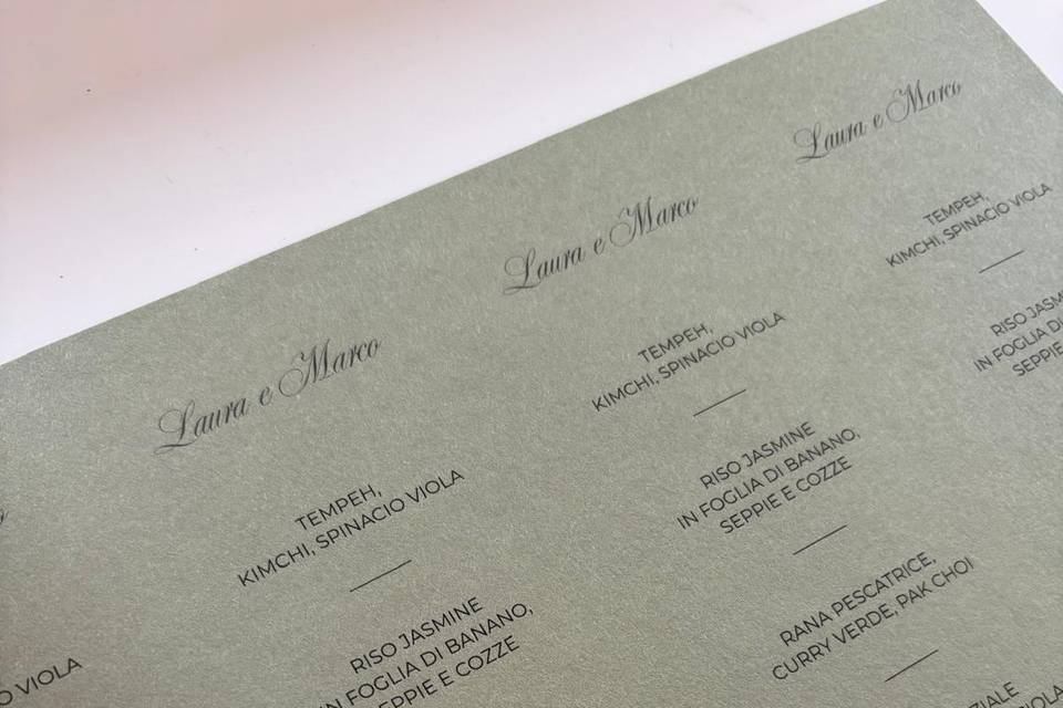 Menu personalizzati