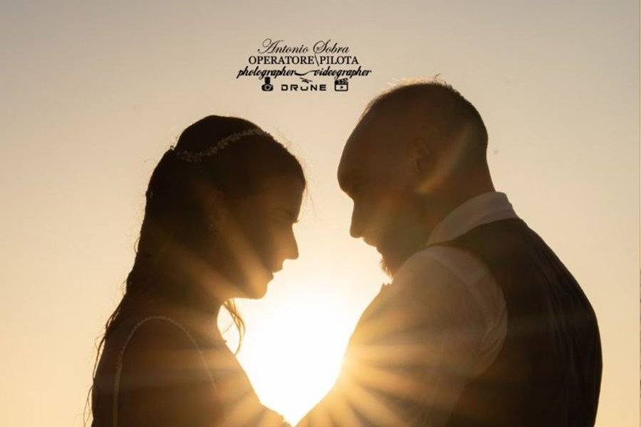 Post wedding con tramonto