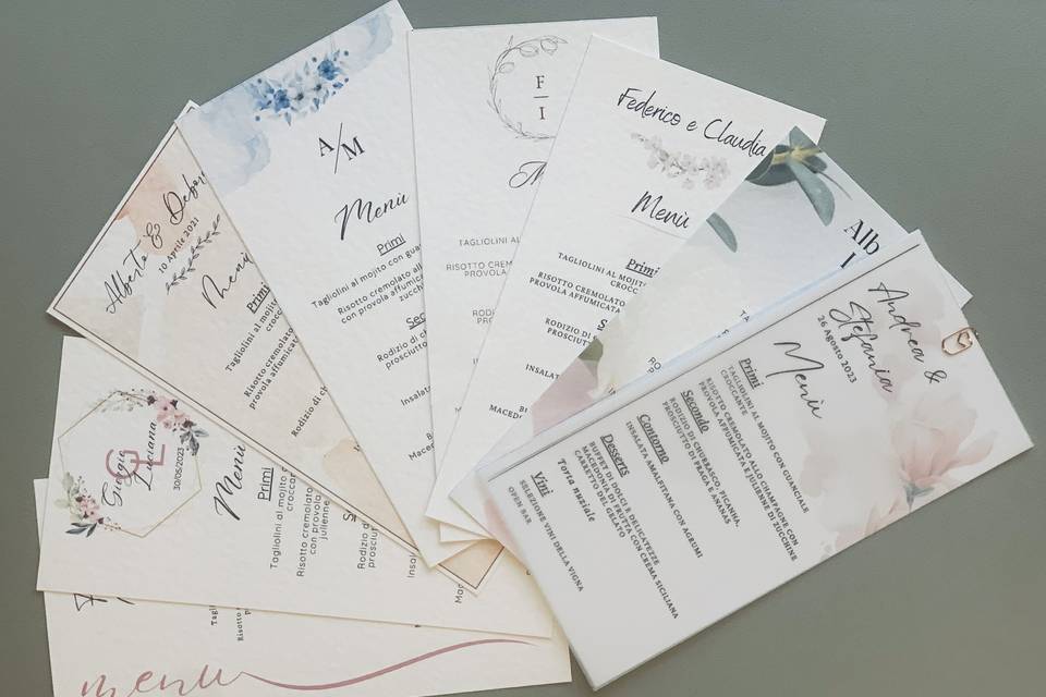 Menù nozze