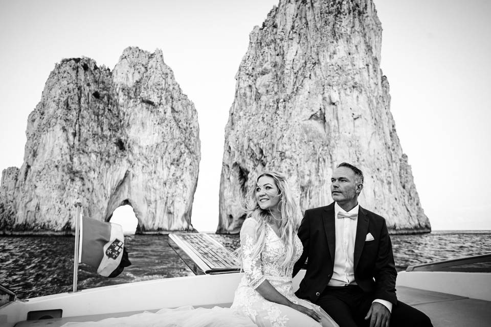 Faraglioni, Capri wedding day