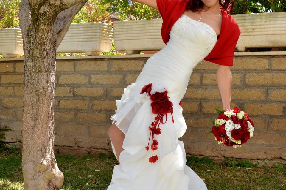 Sposa in giardino