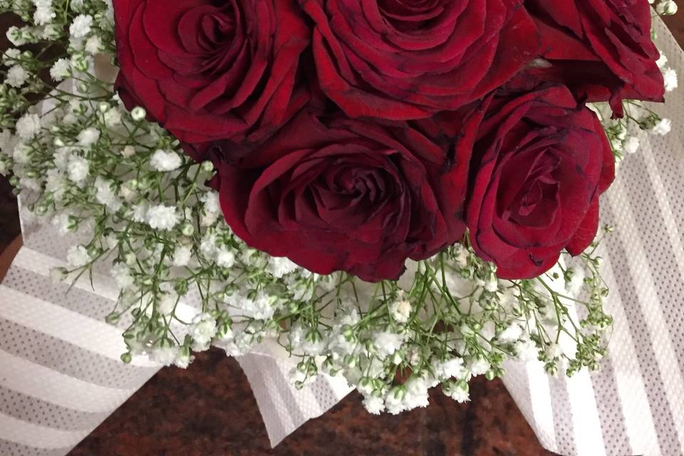 Bouquet rose rosse