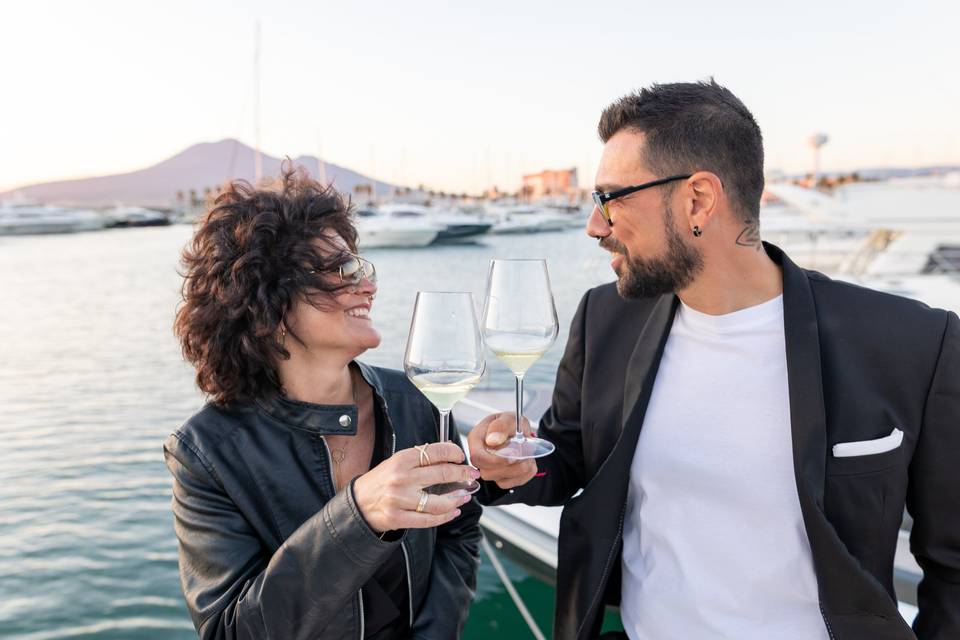 Conversazione intima sul ponte