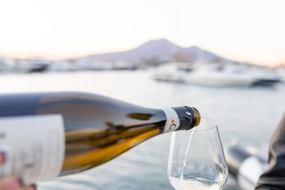 Servizio bottiglia champagne