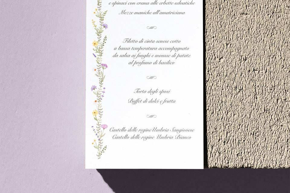 Menu di matrimonio