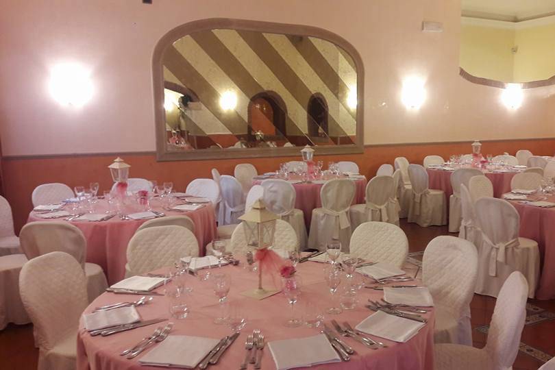 Sala interna in rosa