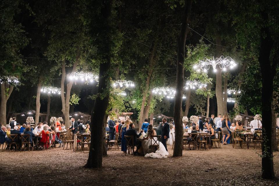 Ingresso sposi nel bosco