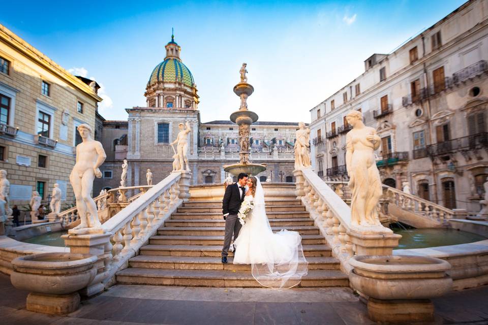 Palermo-nozze-Piazza Pretoria