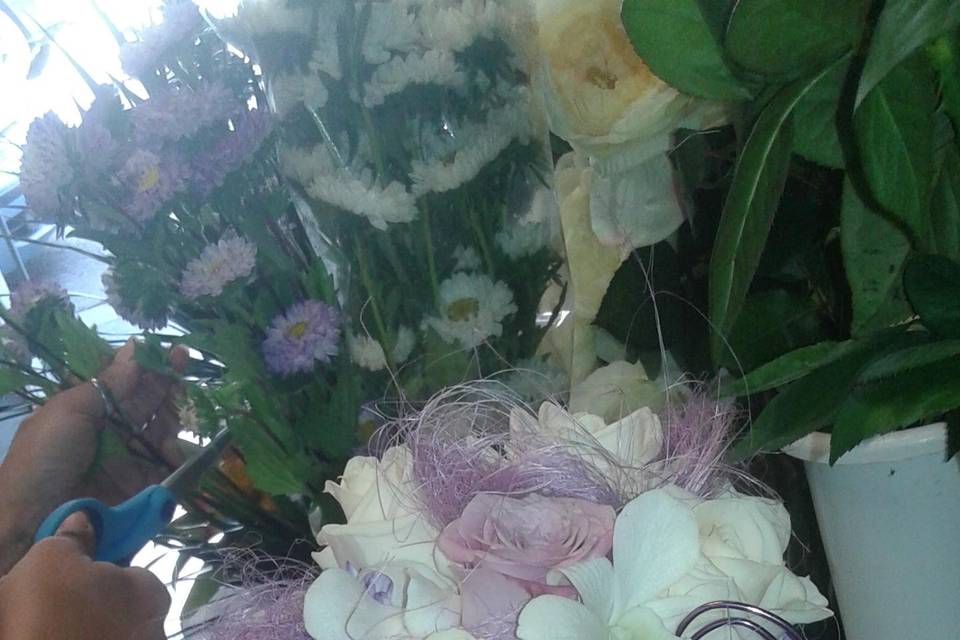 Bouquetbianco lilla