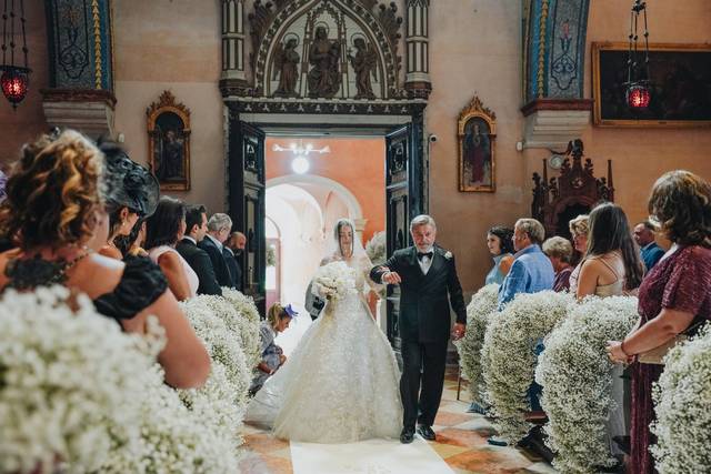 Bride's grand entrance