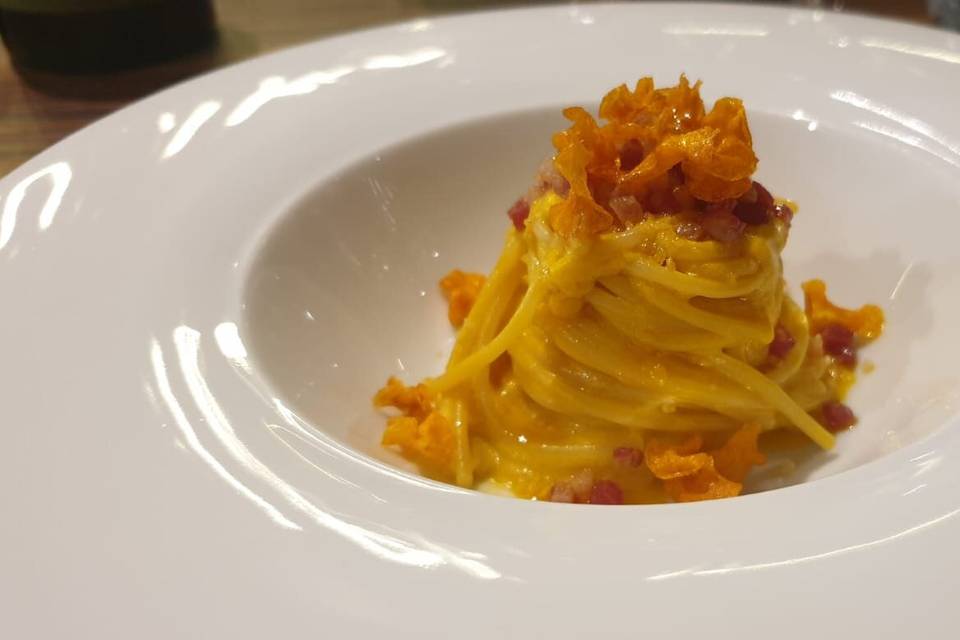 Finta carbonara con guanciale