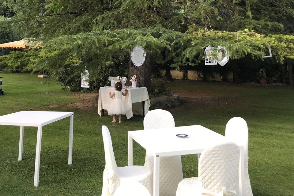 Buffet nel giardino