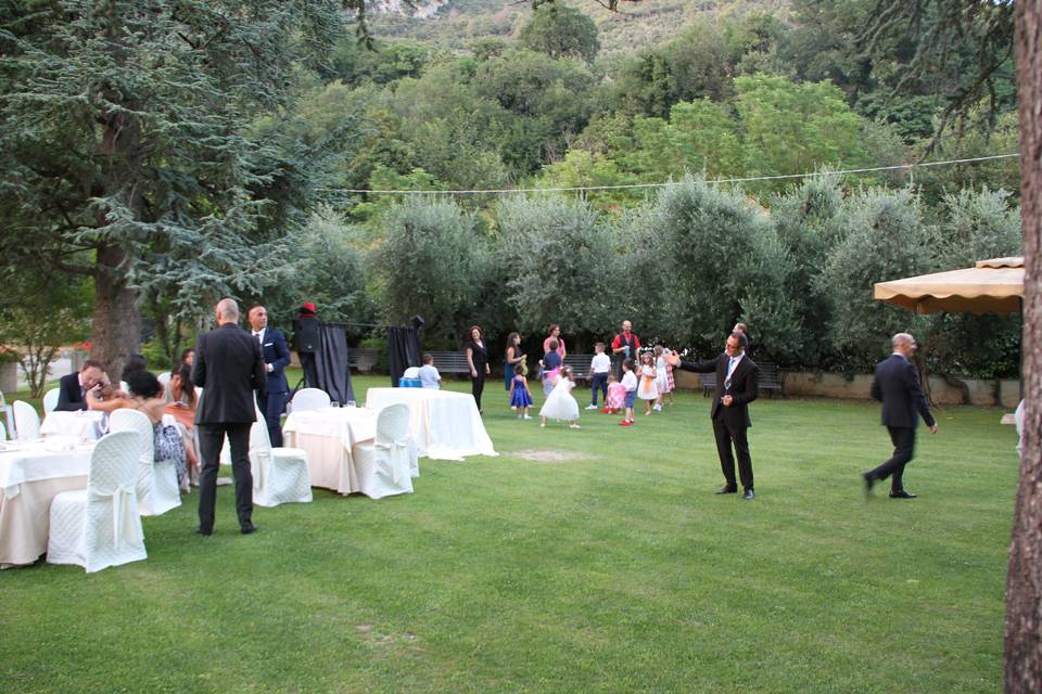 Buffet nel giardino