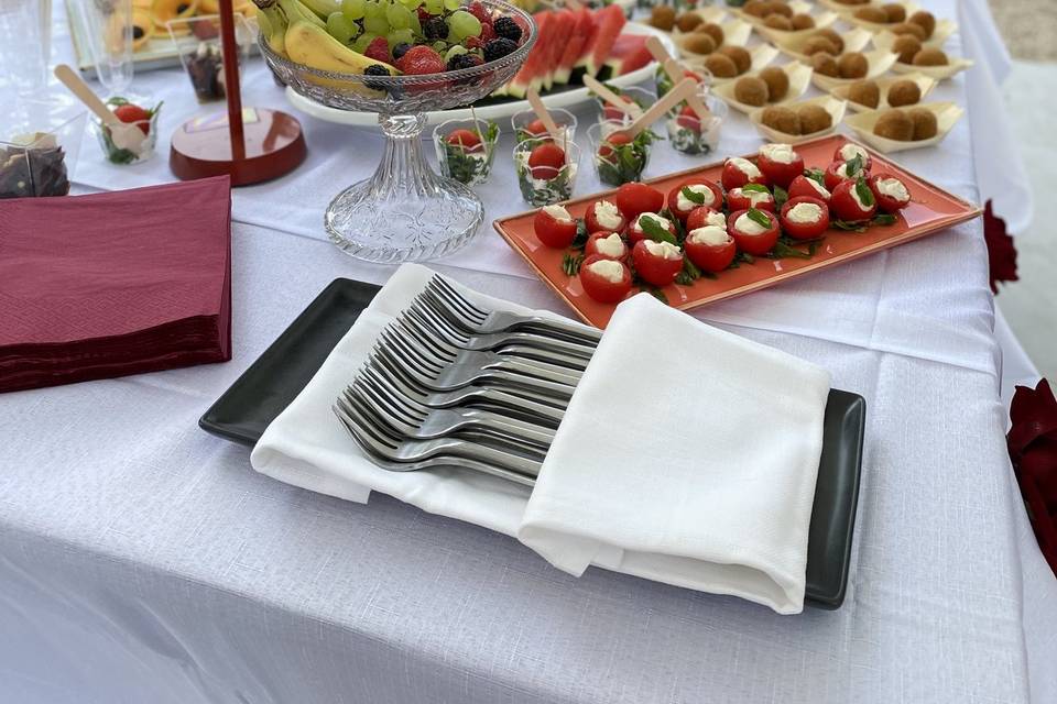 Aperitivo, buffet matrimonio