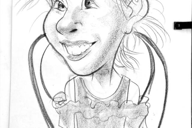 Caricatura dal vivo. Matita