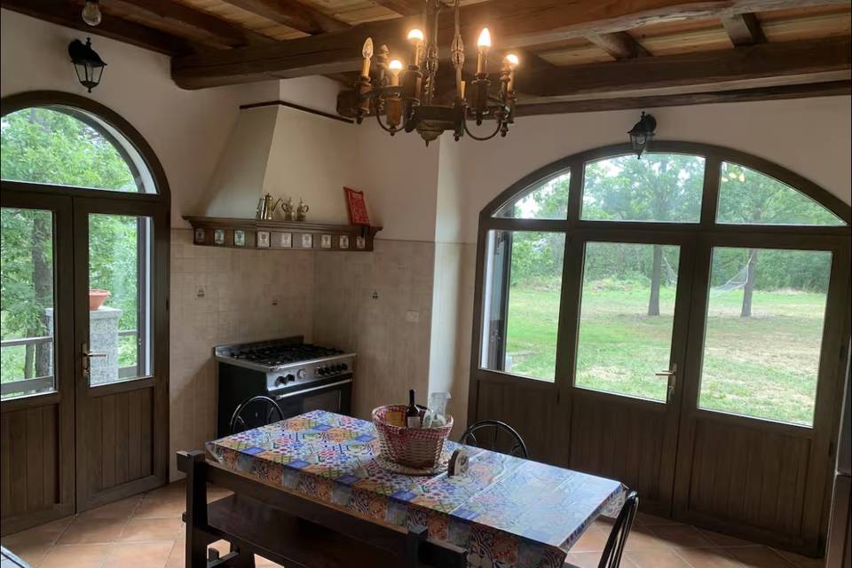 Kitchen of guesthouse