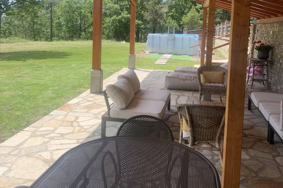 Gazebo and pool