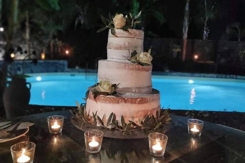 Wedding cake a lume di candela