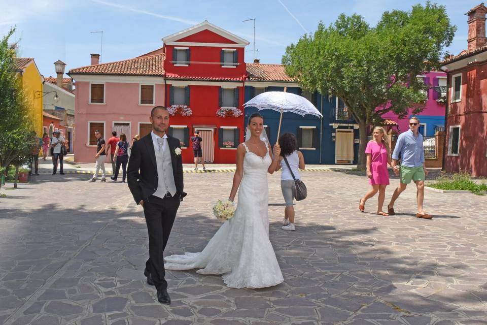 Burano sposi matrimonio