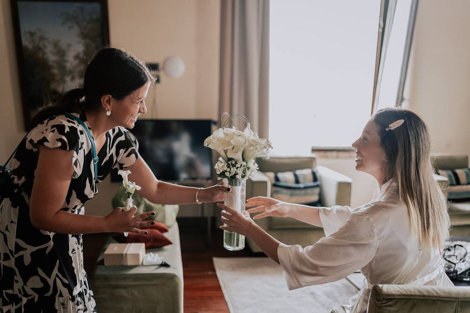 Consegna del bouquet