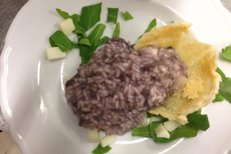 Risotto con radicchio e aglian