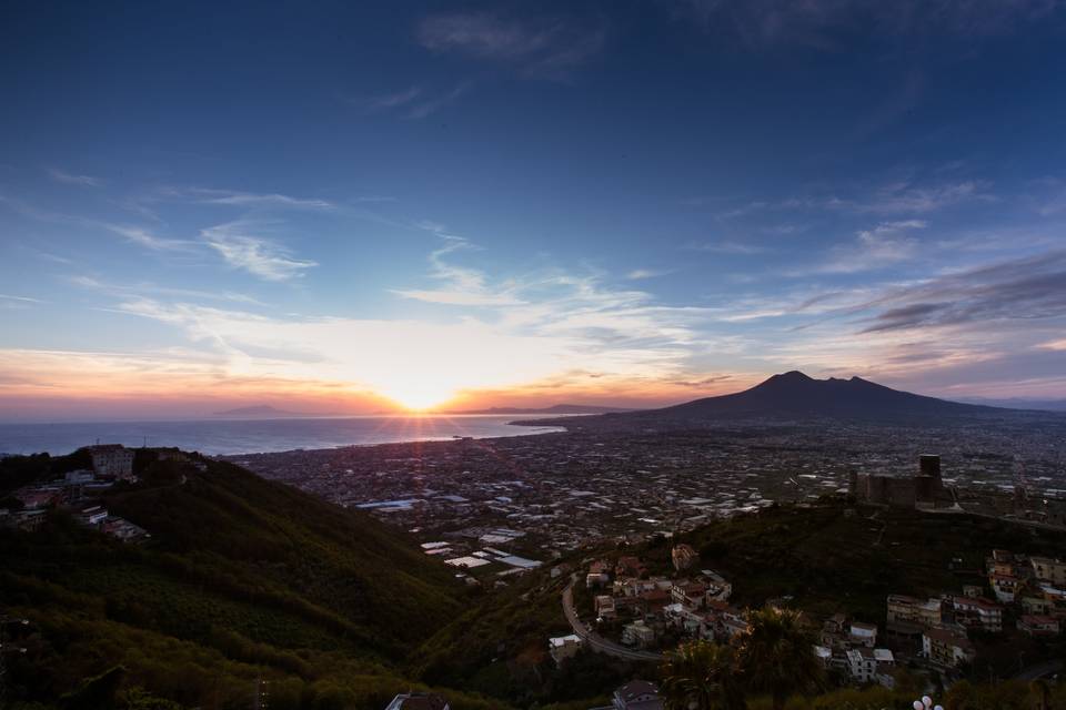 Panorama al tramonto