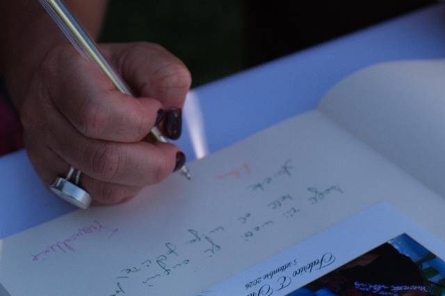 Guestbook con le dediche degli