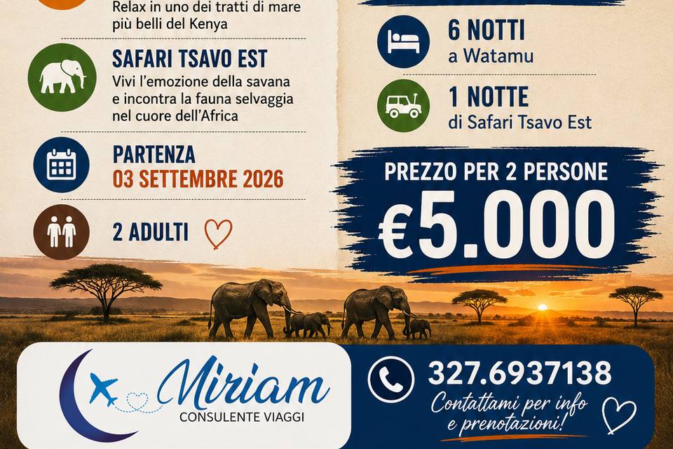 PROMO KENYA SAFARI + MARE WATA