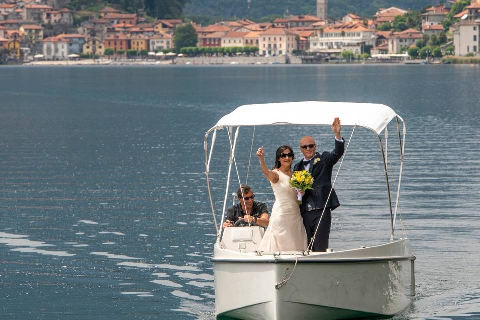 Arrival on the Lake by boat